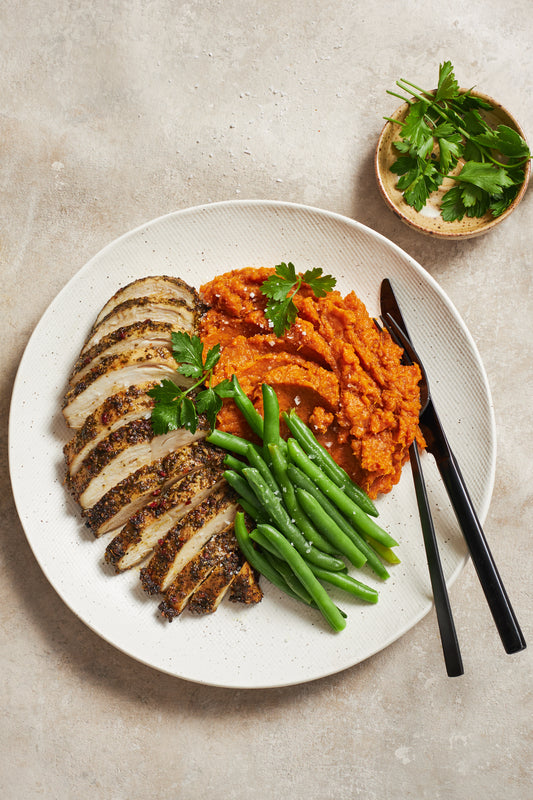 Chicken with Sweet Potato and Beans